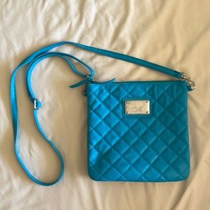 Nine West Quilted Blue Crossbody Bag